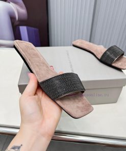 Brunello Cucinelli B C sandals are now available in new stylesImported cashmere fabric with t1twctvz