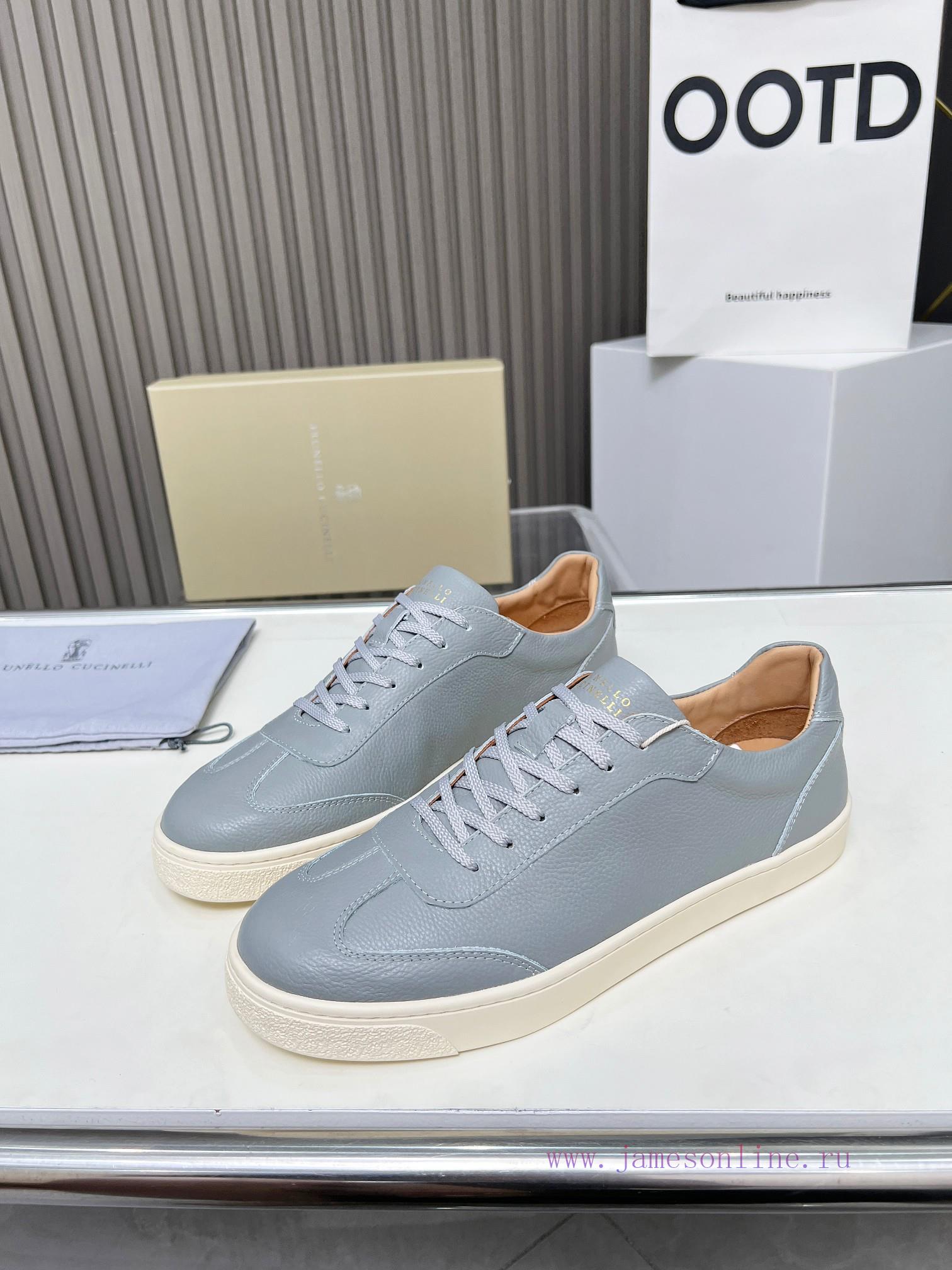 BrunelloCucinelli 🦁 Top Four Seasons Classic Lace Skateboarding Shoes Casual ShoesPrecious i4c7g0xbt - Image 6