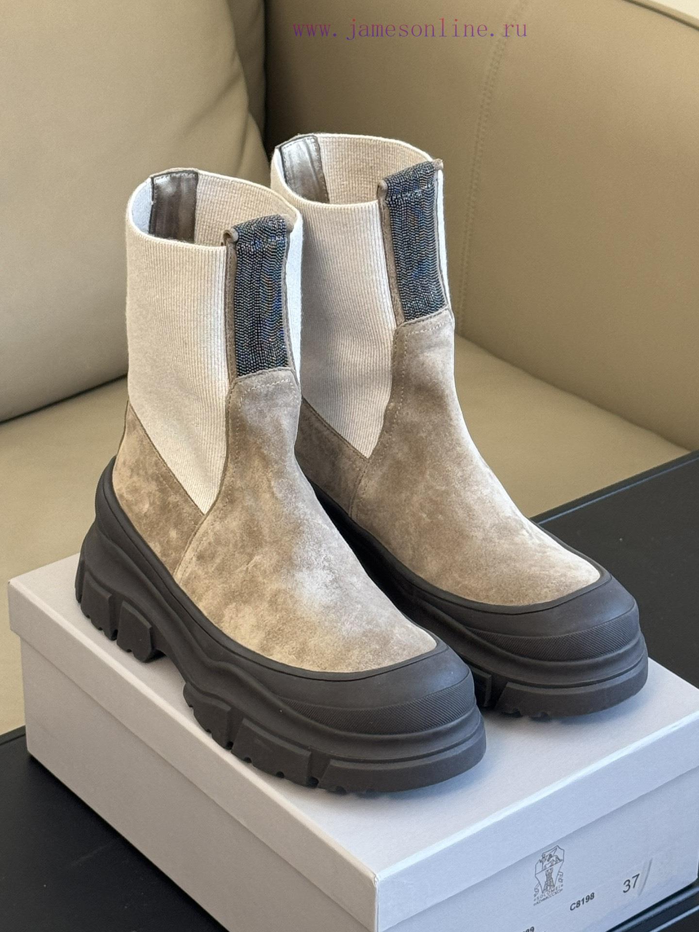Purchasing Qualitybrunellocucinelli fw24 new arrival~BC24 Autumn/Winter Chelsea Short Boots,7begw5wq - Image 3