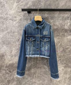 ZW61069 Miumi * 25Ss Spring/Summer New Intelligent Molecular Academy Style Pattern Splicing Cow gbwif44n