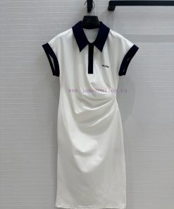 Strongly Recommend BL77536 Miu Collection 25 Spring/Summer New Product Color Contrasting Polo C 042pza83