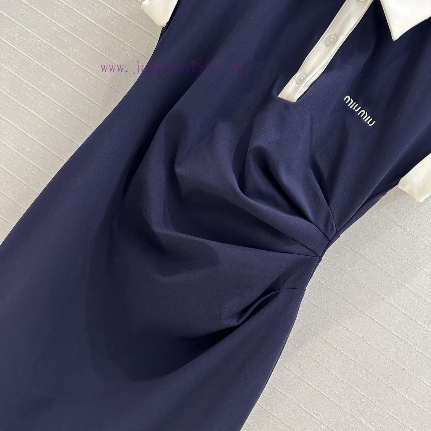 Strongly Recommend BL77536 Miu Collection 25 Spring/Summer New Product Color Contrasting Polo C m6976p6o - Image 6