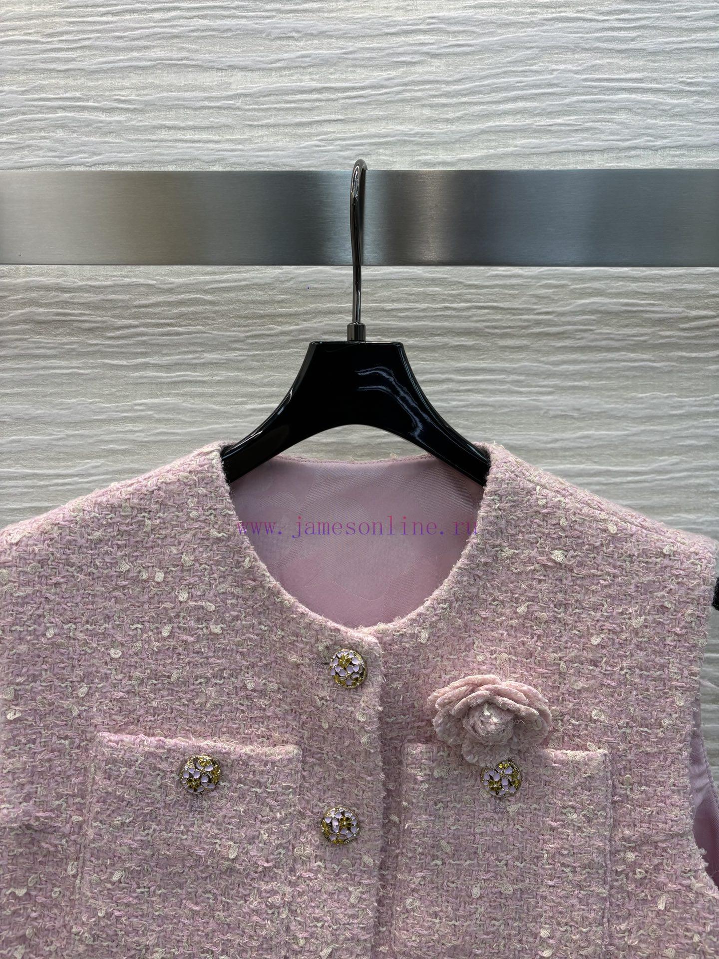 CT77552 Chanel Style 25 Early Spring New Item Socialite Style Woven Set Round Neck Vest+skirt L alr3iq0a - Image 5