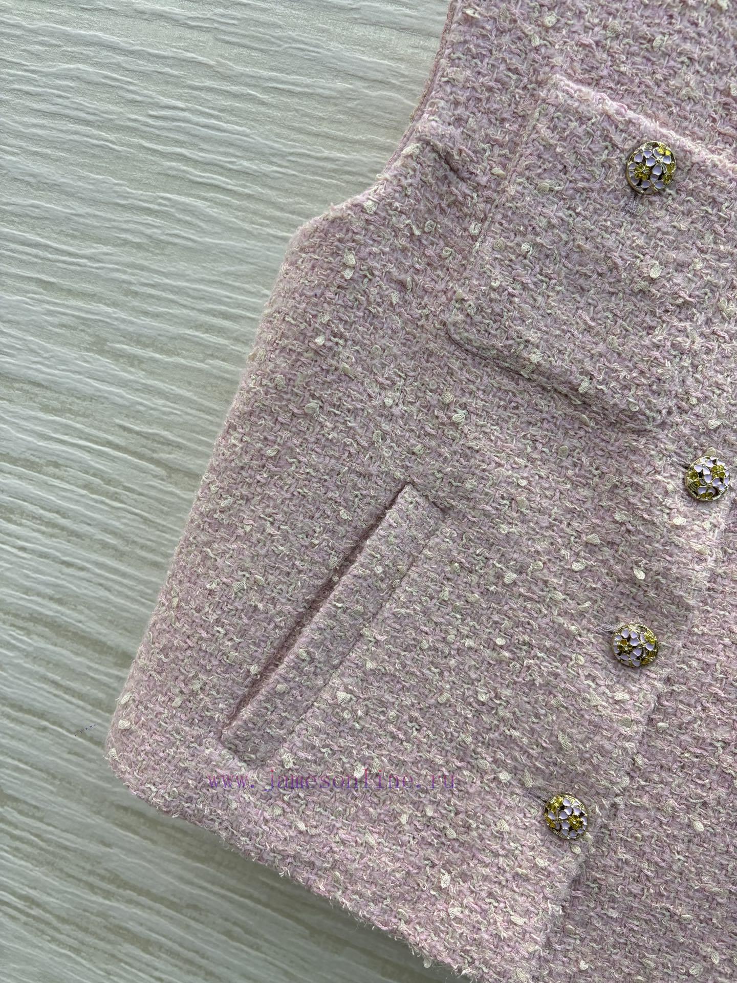 CT77552 Chanel Style 25 Early Spring New Item Socialite Style Woven Set Round Neck Vest+skirt L alr3iq0a - Image 8