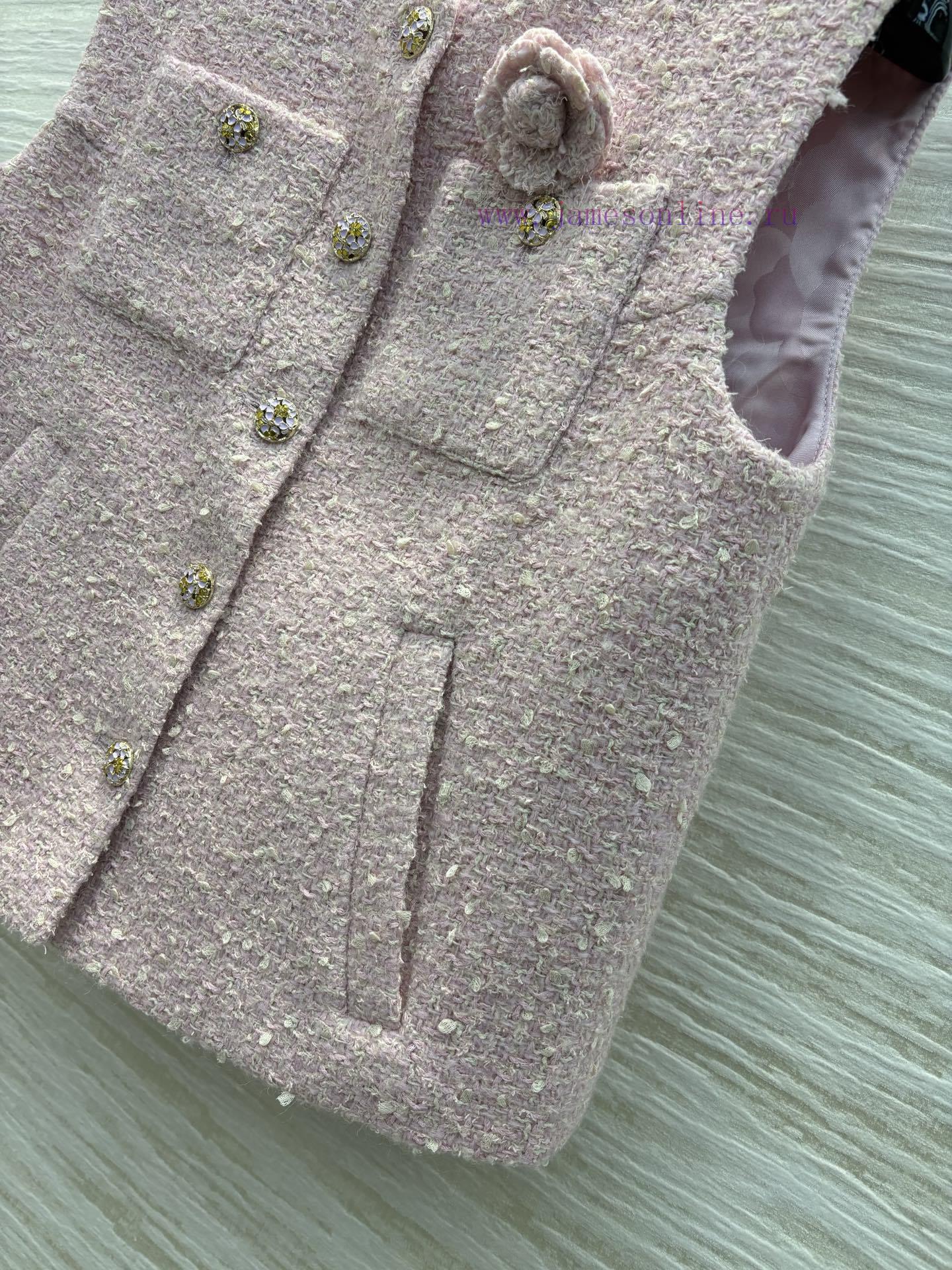 CT77552 Chanel Style 25 Early Spring New Item Socialite Style Woven Set Round Neck Vest+skirt L alr3iq0a - Image 9