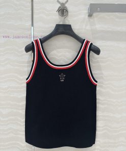 AT77565 Miss Dior Tennis Sport Knitted 🧶 Tank Top Temperament U-neck Slim Fit Versatile And Not wfj7d7wx