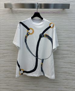 CT77559 Her Home 25 New Item Chain Print Round Neck T-shirt Customized With 100% Pure Cotton Fa 5tq90tfy