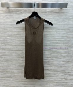 CT77568 Loewe 25 Spring/Summer Lightweight And Comfortable Round Neck Logo Irregular Tank Top W f9s76bsm