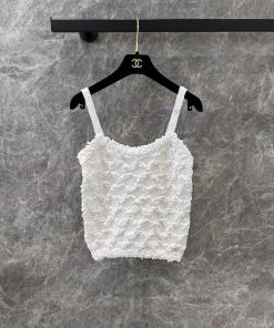 ZT61079 Chanel 25Ss Spring/Summer New Handmade Hook And Flower Knitted Tank Top | Developed By 98d7dd8s