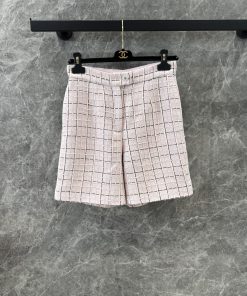 ZB61081 Chanel 25Ss Spring/Summer New Collar Medium Long Coarse Denim Coat+Shorts Set 丨 Develop e3koee25