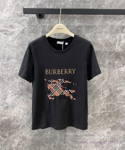 ZT61085 Burberry 25Ss Spring/Summer New Knight Warrior Embroidered Round Neck Short Sleeve T-sh gs13n00q