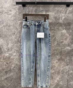 ZK60608 Alexa * Der Wang 25Ss Early Spring New Letter Hot Drill Scimitar Jeans Trousers | Yb Th owsrowy3