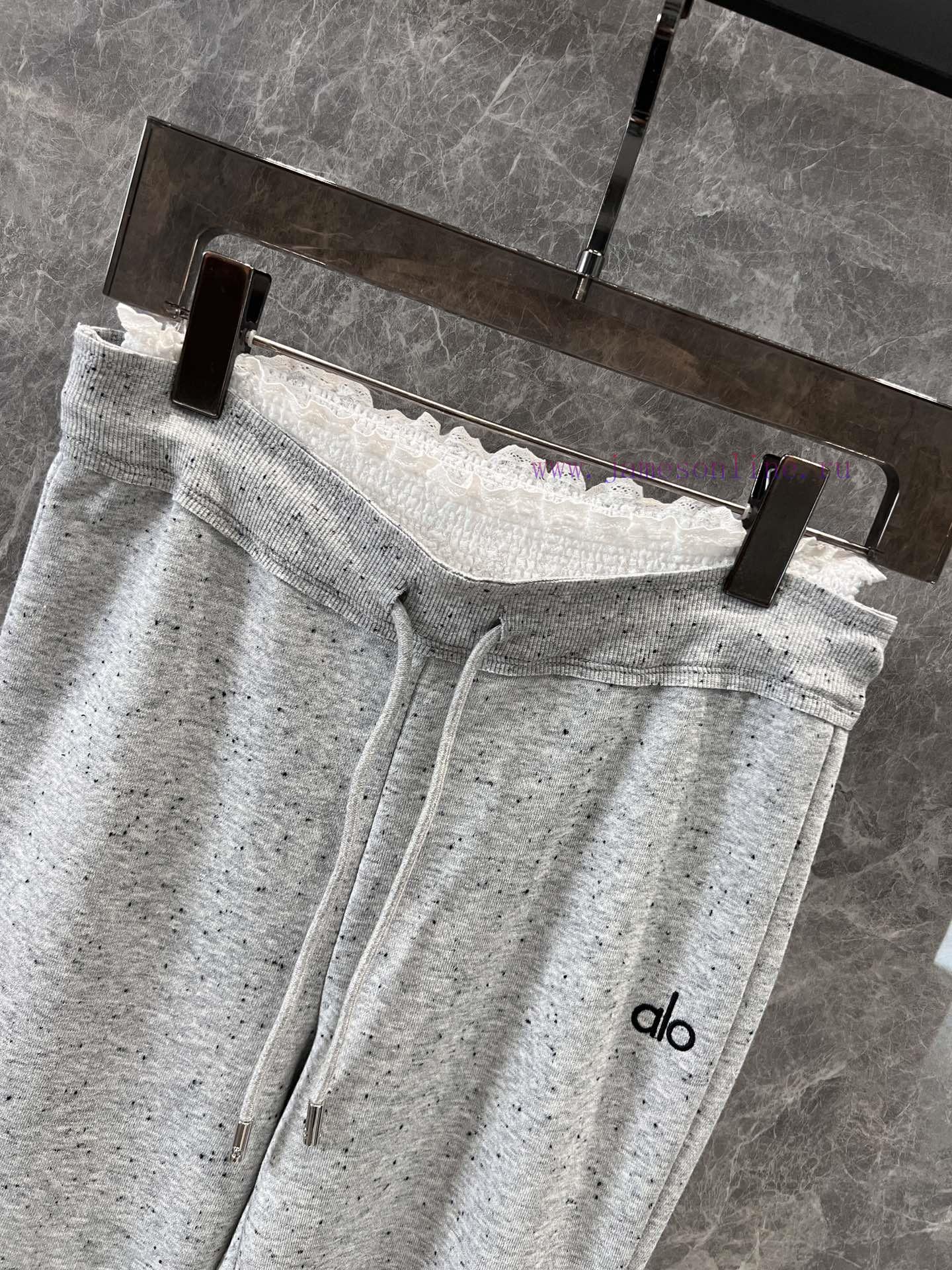 ZK60655 Alo 25ss Spring/Summer New Splice Lace Waist Design Flare Casual Pants | Popular Flare 2m2rumz9 - Image 4