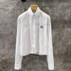 ZC60657 Miumi * 25ss Spring/Summer New White Embroidered Shirt | YB Development Product I Reall siln5d18