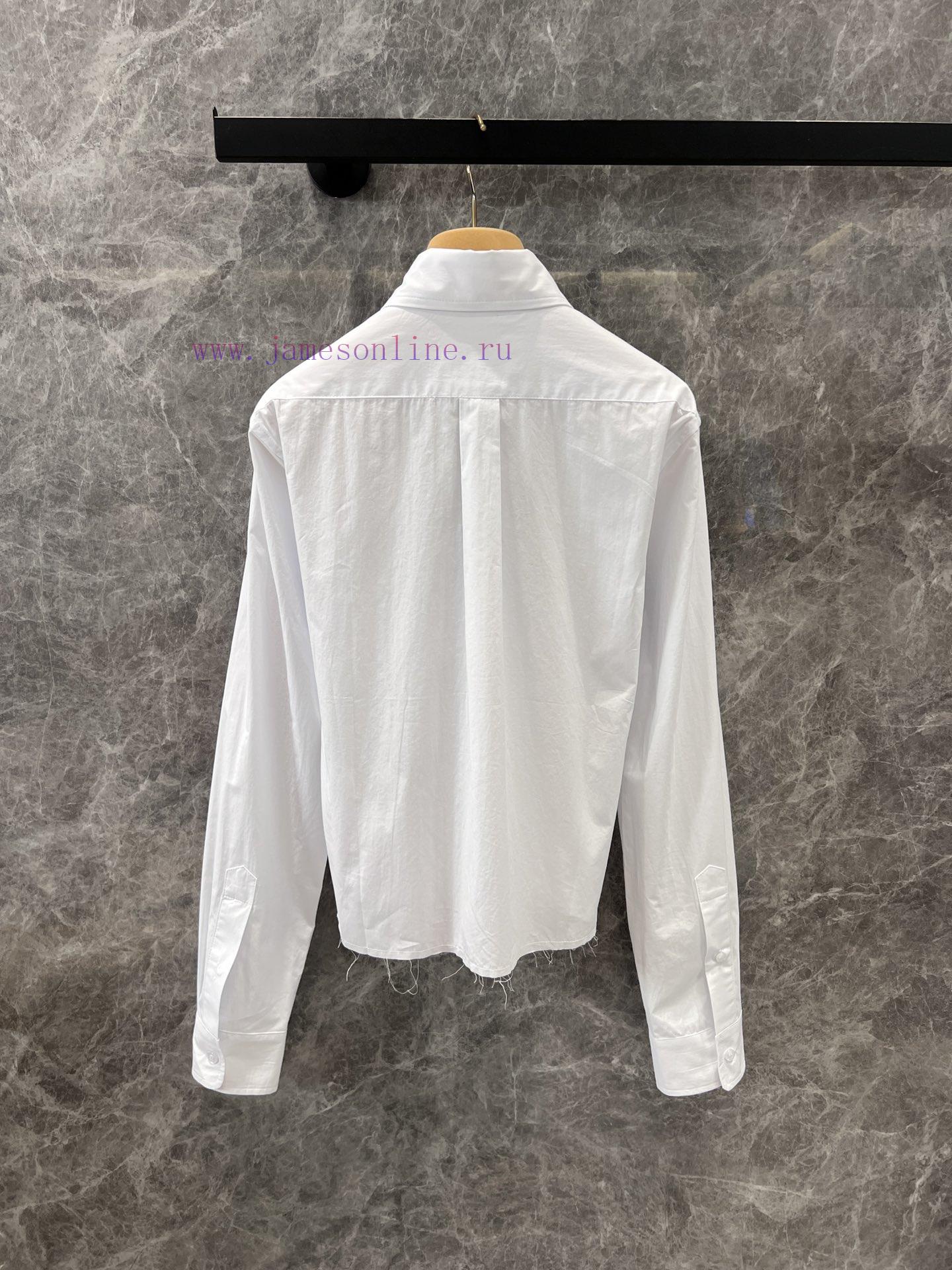 ZC60657 Miumi * 25ss Spring/Summer New White Embroidered Shirt | YB Development Product I Reall siln5d18 - Image 3