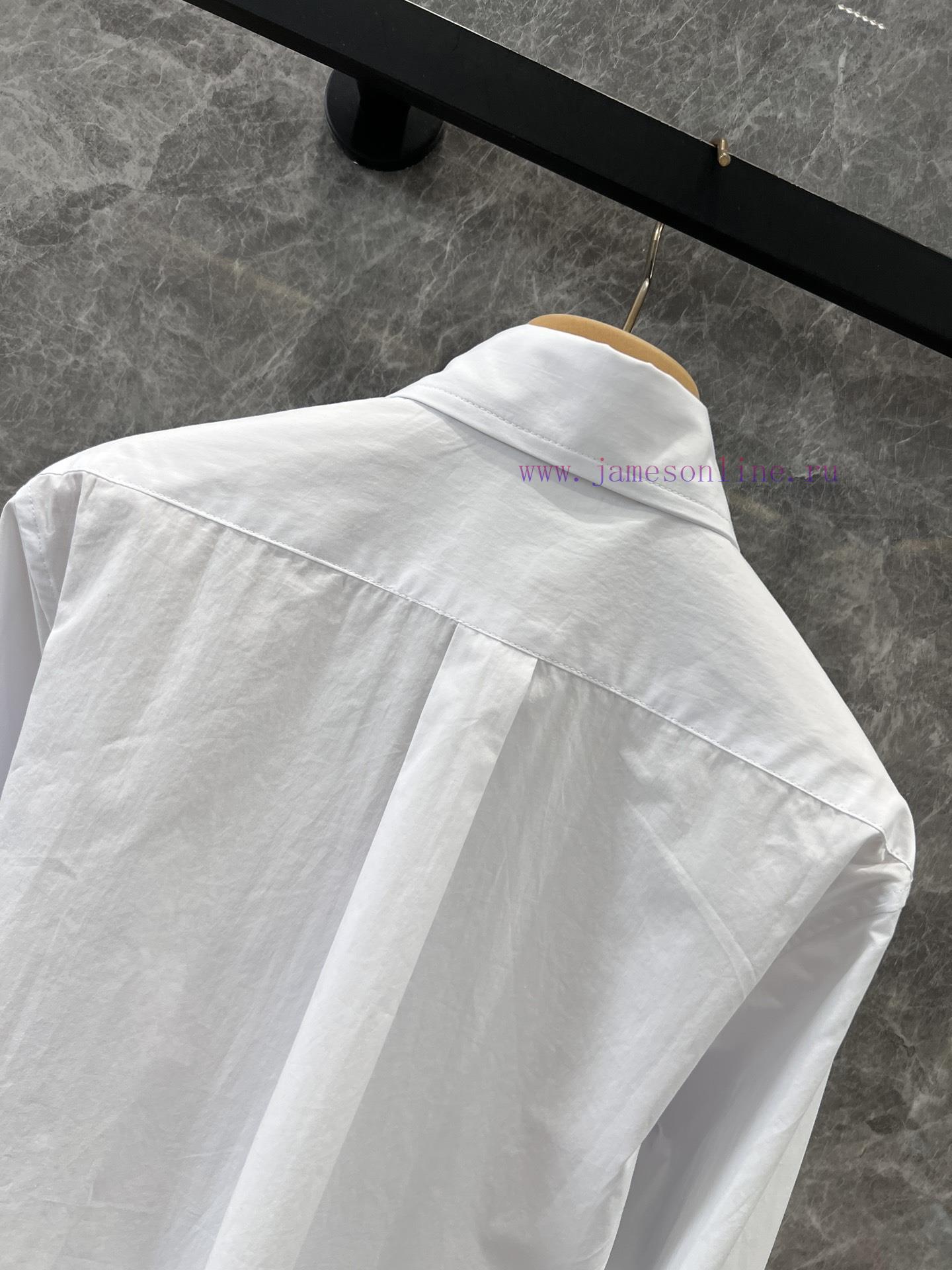 ZC60657 Miumi * 25ss Spring/Summer New White Embroidered Shirt | YB Development Product I Reall siln5d18 - Image 5