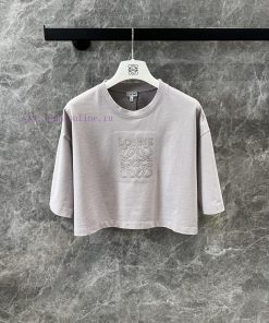 ZT60659 Loewe 25Ss Spring/Summer New Embroidered Short Round Neck Short Sleeve T-shirt 丨 Develo dktet97q