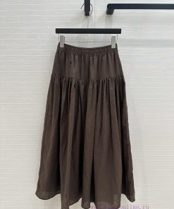 Highly Recommended ️ BB76392 Di * Spring/Summer New Product Cotton And Hemp Long Half Skirt Wit v36fc2w5