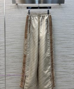 CK76628 Dior 25 Early Spring Classic Letter Jacquard Logo Letter Ribbon Splicing Straight Leg W emj05m5o