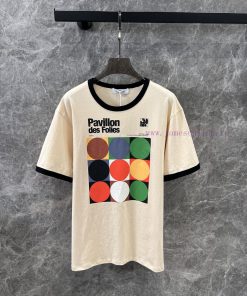 ZT60797 Valentino 25Ss Spring/Summer New Active Color Printed Loose Edition Round Neck Short Sl sydjwndf