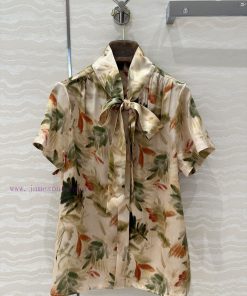 High End AC76766 Loro Piana Smart Outfit With South French Style Atmosphere Plant Element Print nc40s5ff