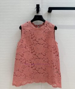 Strongly Recommend BC76877 Dolc * G * 25ss New Soft Pink Lace Sleeveless Shirt Original Customi hfpbuum8