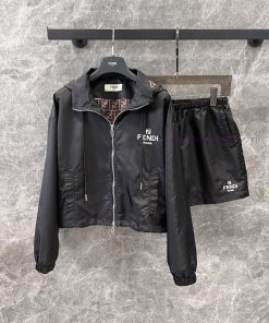ZT61005 Fendi 25Ss Spring/Summer New Hooded Charge Coat+Shorts Set | Made Of Imported Recycled 5jb1jwbj