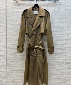 CW77369 YSL 25 Spring/Summer Double Breasted Long Classic Loose Windproof Coat. A Must-have Sun 4o8hznyc