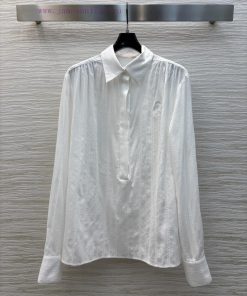 CC77370 YSL 25 Summer New Collection Featuring Embroidered Logo Pattern On The Chest Of A Long 7ibs50uw