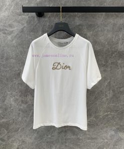 ZT60515 Dior 25Ss Early Spring New Letter Embroidered Round Neck Short Sleeve T-shirt | Produce 8rv0no8n