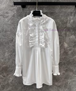 ZL60512 Valentino 25Ss Early Spring New Lace Shirt Dress | Produced Long Sleeve Shirt Dress Des inkmq4mo
