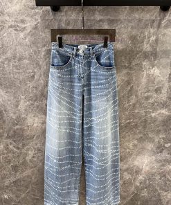 ZK60517 Chanel 25P Series Popular Pearl Print Logo Wide Leg Jeans | YB Developed And Produced F cqc746cl