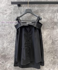 ZC60277 Dior 25Ss Early Spring New Adjustable Shoulder Strap Style Off Shoulder Shirt | Yb The e6voua39