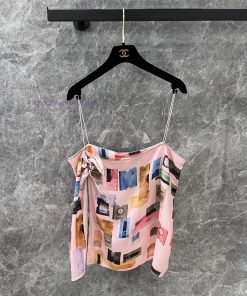 ZT60505 Chanel 25P New Silk Printed Strap Top 丨 Developed By Yb There Is A Small Button On The yh0clkx6