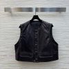 CW76016 Niche Design 25 Early Spring Short Small Leather Vest Jacket Ultra Short Vest Version P od4u86q5