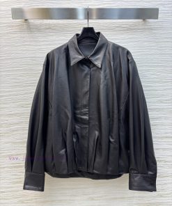 CW76018 Loewe 25 Early Spring New Collection 100% Sheepskin Custom Collar Leather Jacket Jacket ci6gpihx