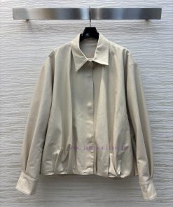 CW76018 Loewe 25 Early Spring New Collection 100% Sheepskin Custom Collar Leather Jacket Jacket 6ikr5qnj