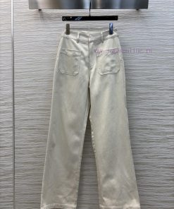 CK76035 Dior 25 Early Spring New Collection Double Pocket Decorative Straight Leg Jeans High Wa 69ol4uzx