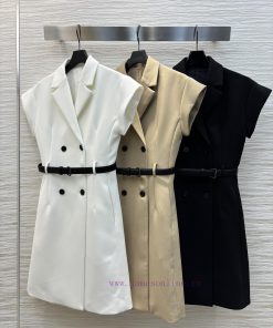 CL76051 Dior 25 Early Spring New Item Suit Collar Belt Small Fly Sleeve Dress Big V-neck Sleeve f0llanik
