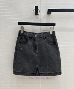 Highly Recommended 🤞 BB76058 Miss Dior New Product Retro Charcoal Grey Washed Cowboy Short Half belupdku