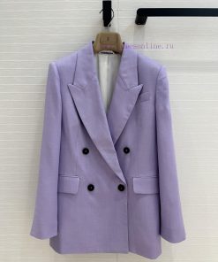 BW76060 BC Is A Highly Intelligent And Romantic Monet Purple Suit Jacket With A Dyed Linen Fabr eigtcuog