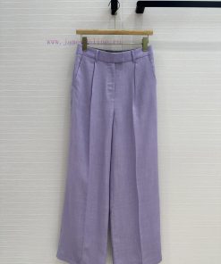 BK76061 Bc 25s Early Spring New Product Romantic Monet Purple High Waisted Pleated Trousers For lxjurt3z