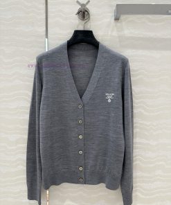 ️ High End AW73719 Prada Smart Dressing 25 Early Spring Ultra Fine Cotton Wool Small Cardigan 1 0kmpegx7