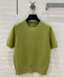 AT75228 Prada High-end Sheep Wool Short Sleeved Shirt Very Easy To Style With Great Tonality. T nlms9qpk