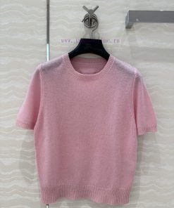 AT75228 Prada High-end Sheep Wool Short Sleeved Shirt Very Easy To Style With Great Tonality. T zavuk5q9