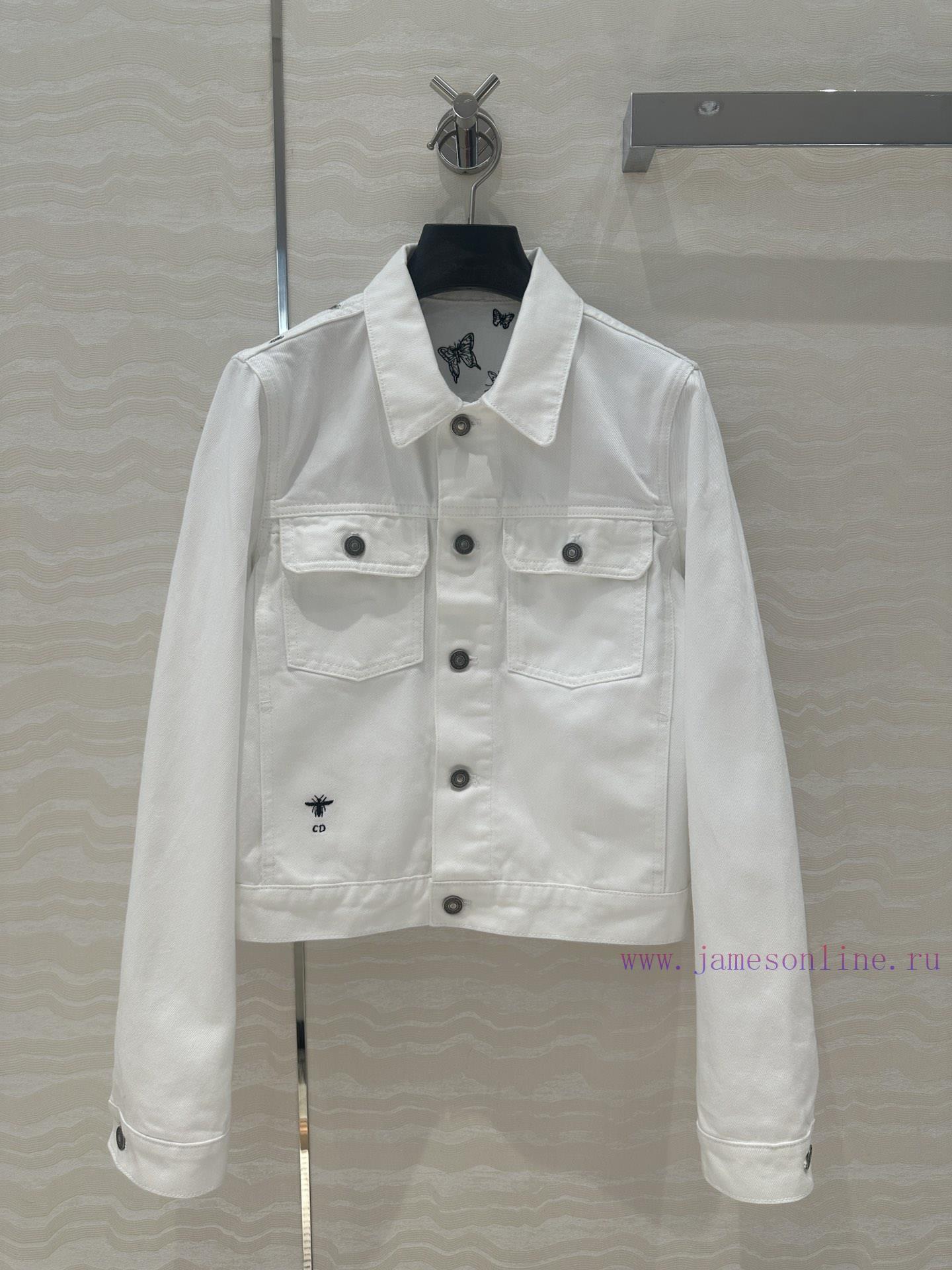 AW76070 Miss Dior Autumn/Winter New Denim Jacket Jacket With Heavy Craftsmanship Customization sis09hjo - Image 3