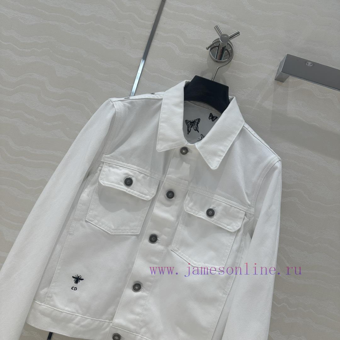 AW76070 Miss Dior Autumn/Winter New Denim Jacket Jacket With Heavy Craftsmanship Customization sis09hjo - Image 4