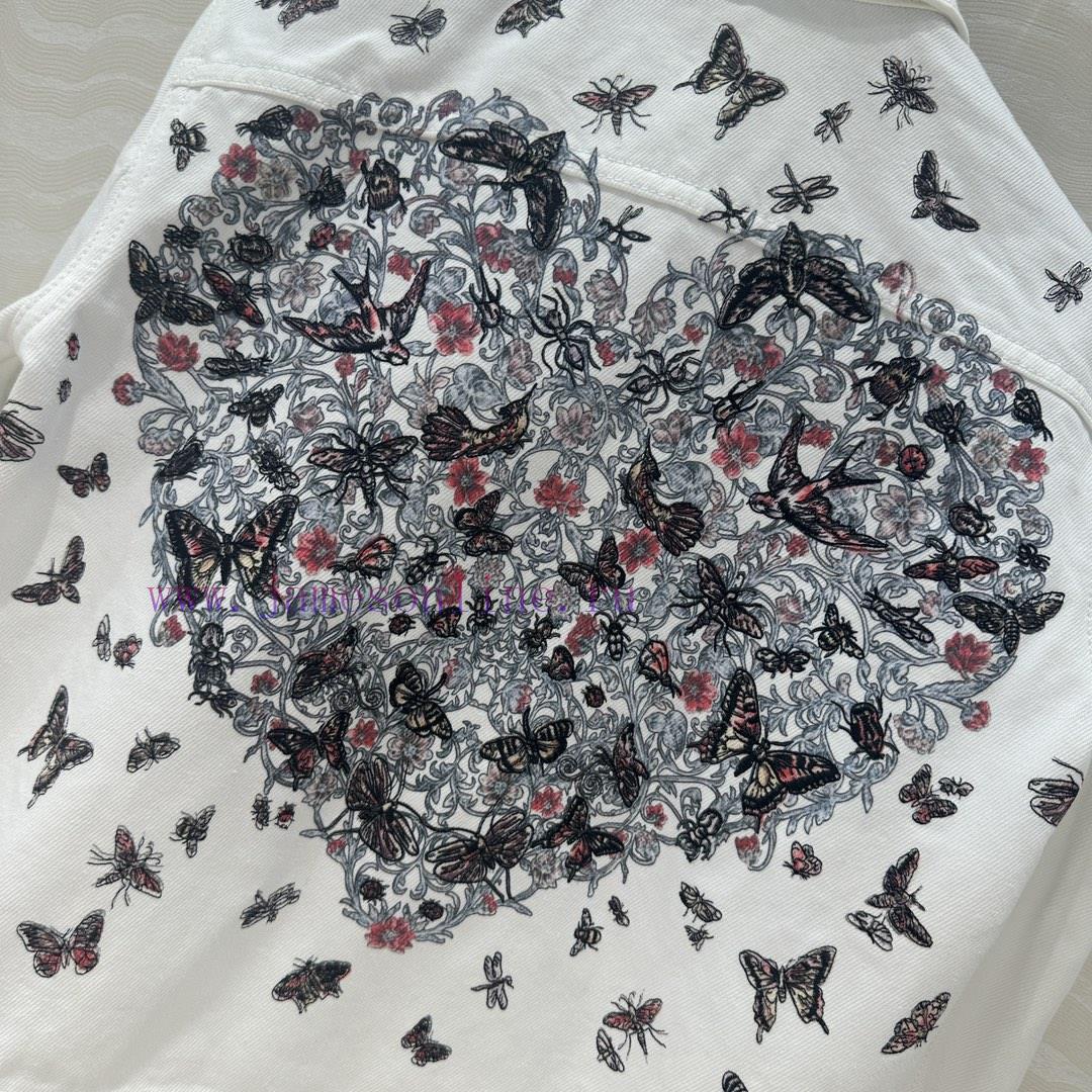 AW76070 Miss Dior Autumn/Winter New Denim Jacket Jacket With Heavy Craftsmanship Customization sis09hjo - Image 10