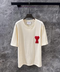 ZT60531 Ami Pa * Is 25Ss Early Spring New Three-dimensional Heart Embroidered Round Neck Short ukv5cb8h