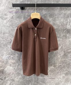 ZT60532 Miumi * 25SS Spring/Summer New Color Polo Collar Short Sleeve T-shirt | Developed By Yb 3weh6okw